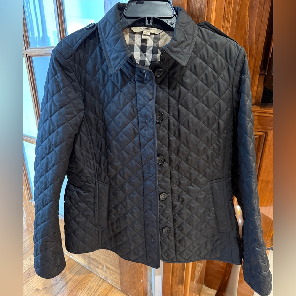 BURBERRY BRIT Classic Quilted Jacket Nova Check Lining size L